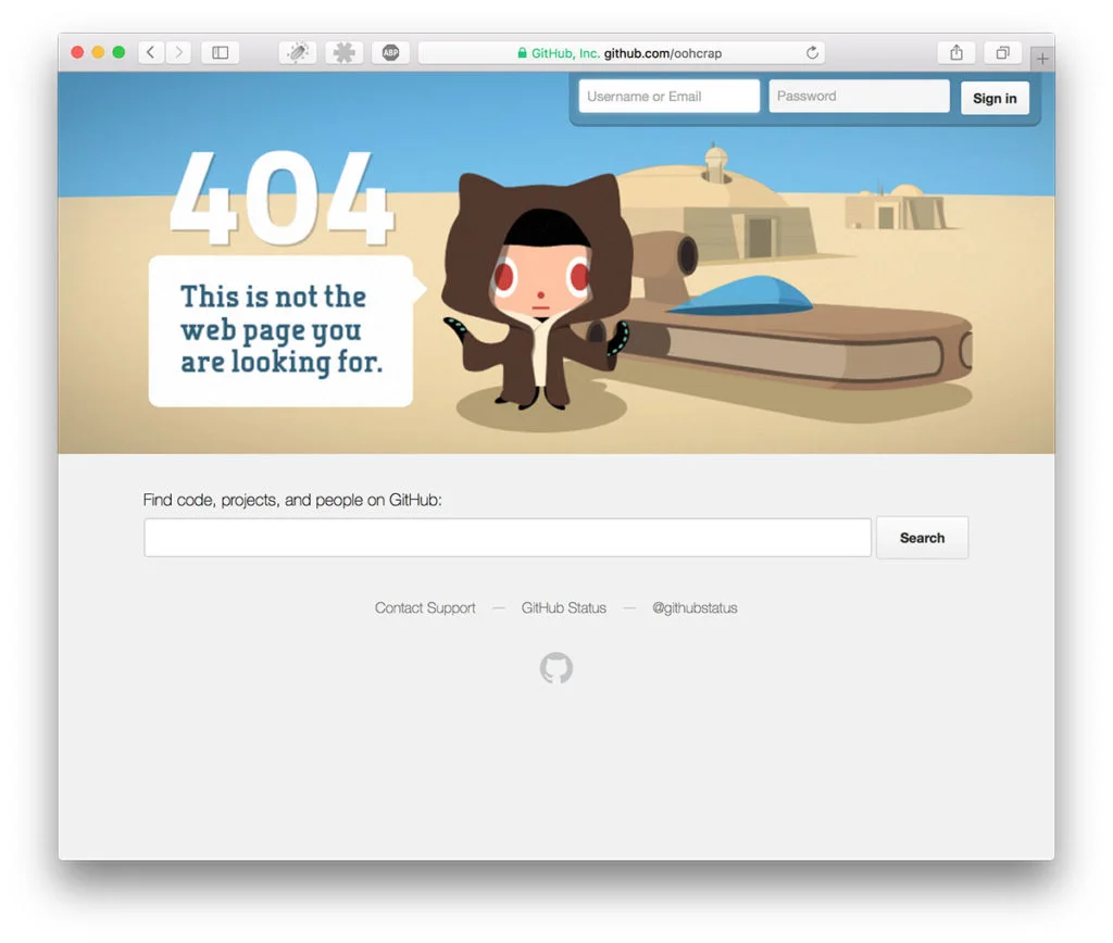 404 hos Github.com