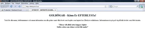 TV3:s Efterlyst hackat