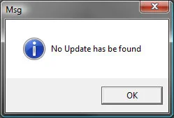 No update has been found