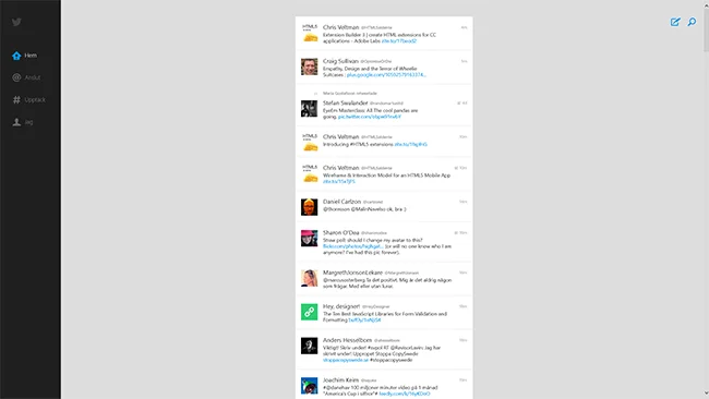 Twitter-appen till Windows 8