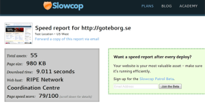 Slowcop ger sitt omdömme på goteborg.se